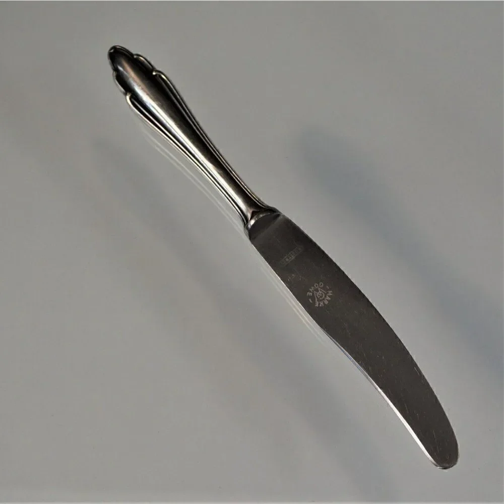 Vintage Gowe Wellner German Sliver Plate Knife Marke GW Gowe 90 18